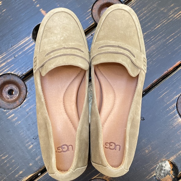 UGG Suede Loafers with Bedazzled Detail in 1.5” Chunky Heel - Picture 4 of 10